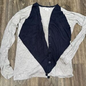 Womens Lacoste Cashmere Silk V Neck Cardigan Sweater Croc size 34